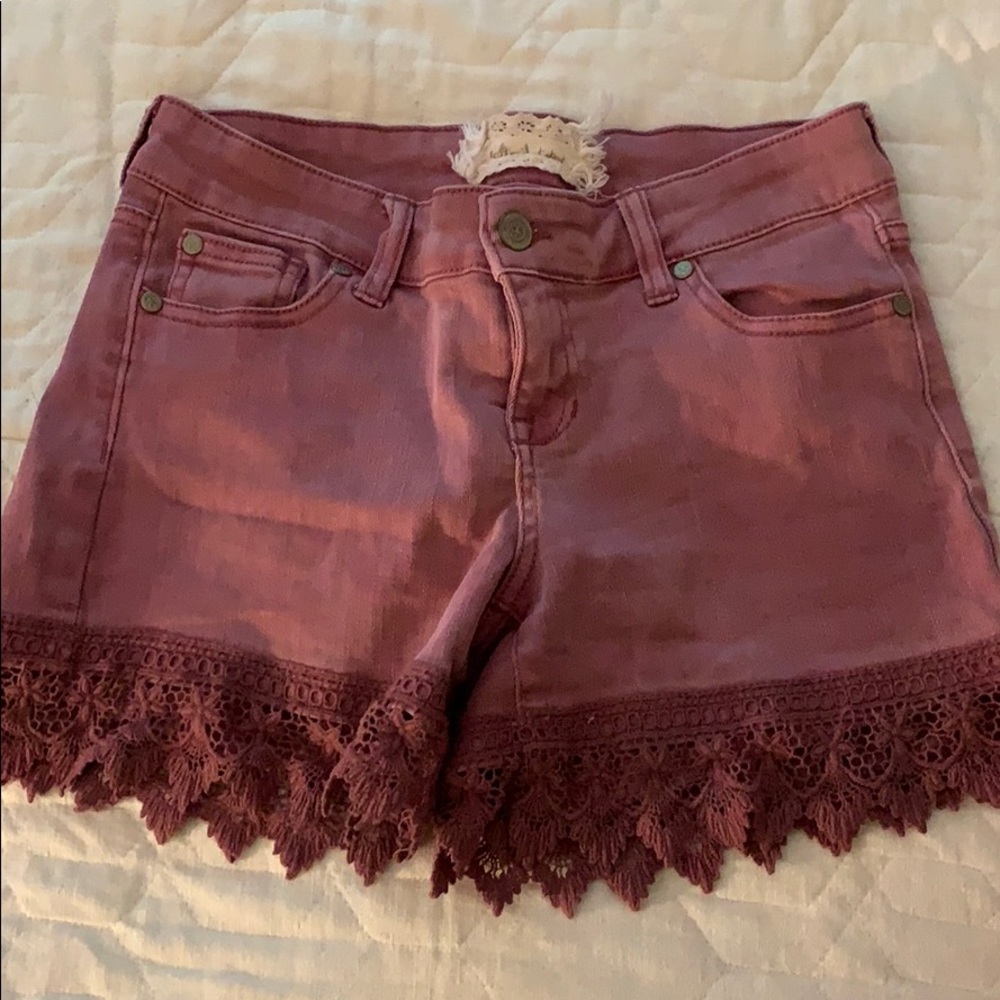 Altar’d State Boho fringe shorts